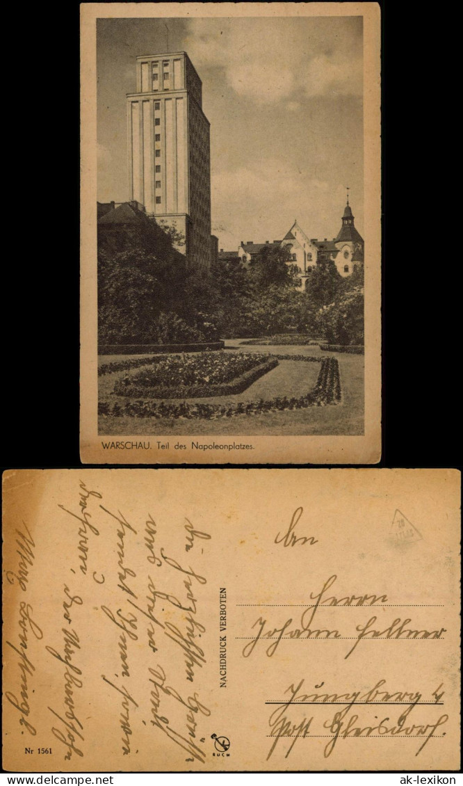 Postcard Warschau Warszawa Teil Des Napoleonplatzes. 1941 - Polen