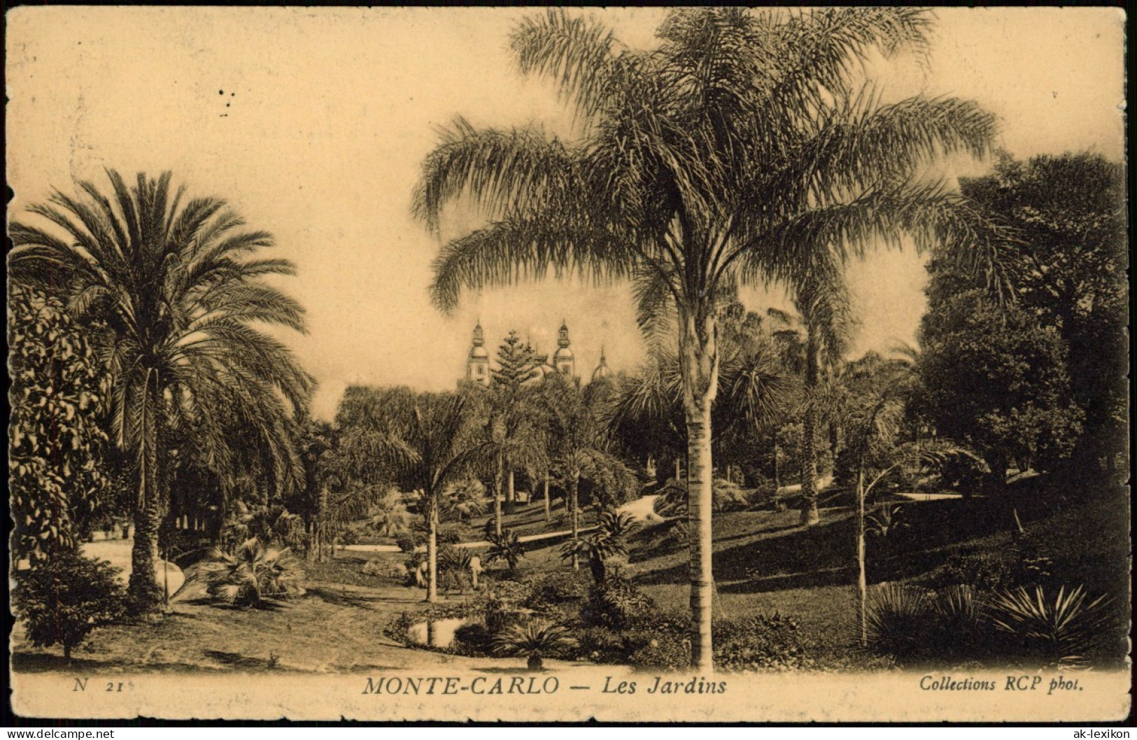 Postcard Monte-Carlo Les Jardins 1925 - Autres & Non Classés