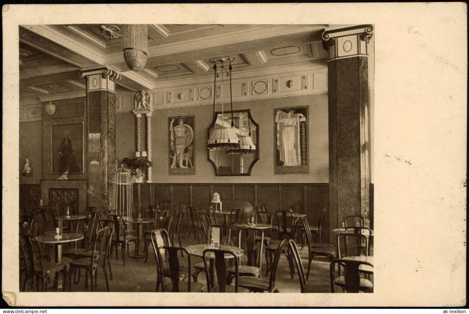 Ansichtskarte München Neuhauserstraße - Cafe Fürstenhof - Innen 1912 - München