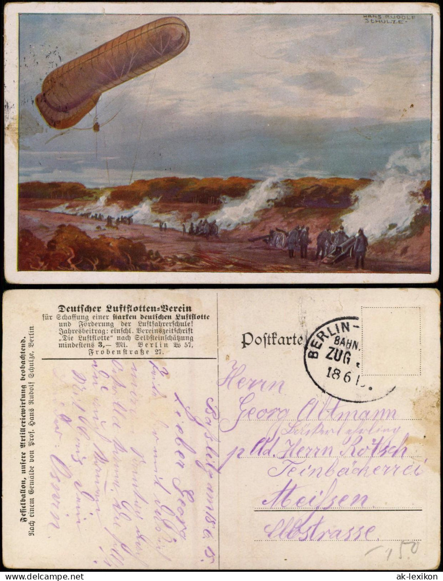 Ansichtskarte  Deutscher Luftflottenverein Fesselballon 1915 - War 1914-18