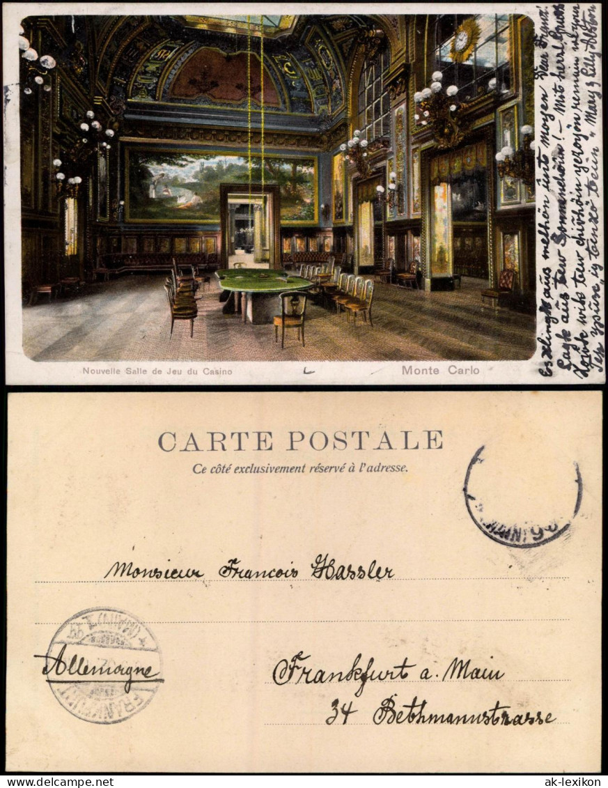 Postcard Monte-Carlo Nouvelle Salle De Jeu Du Casino 1907 - Autres & Non Classés