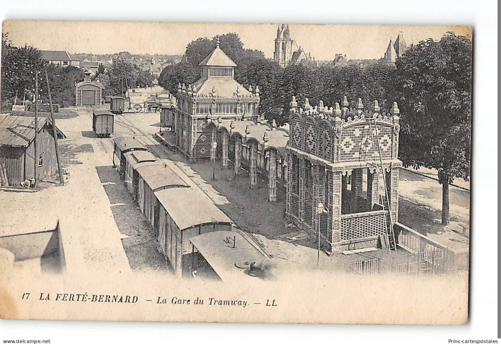CPA 72 La Ferté Bernard La Gare Et Le Train Tramway - La Ferte Bernard