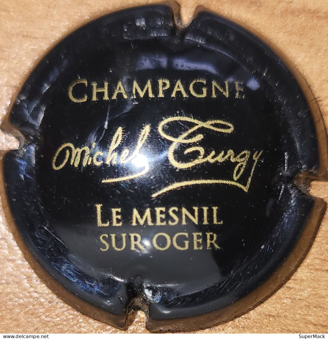 Capsule Champagne Michel TURGY Série Signature Horizontale, Noir & Or Mat Nr 01e - Autres & Non Classés