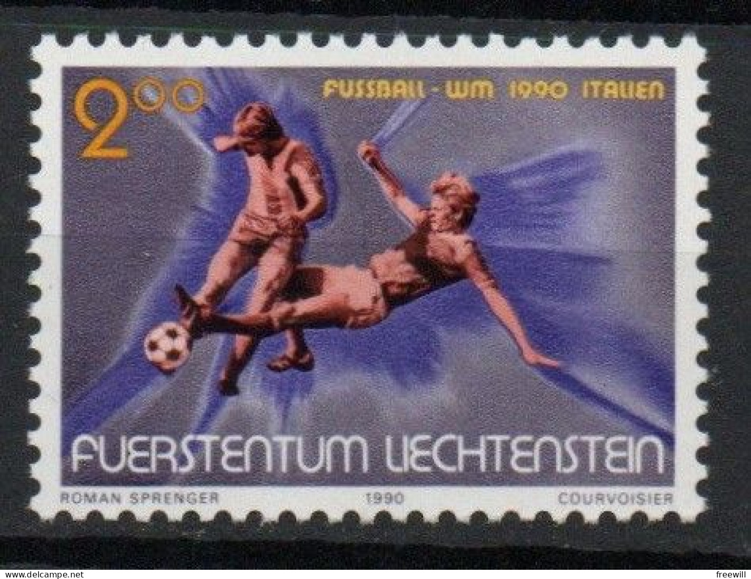 Liechtenstein 1990 World Cup Italy   MNH - Unused Stamps