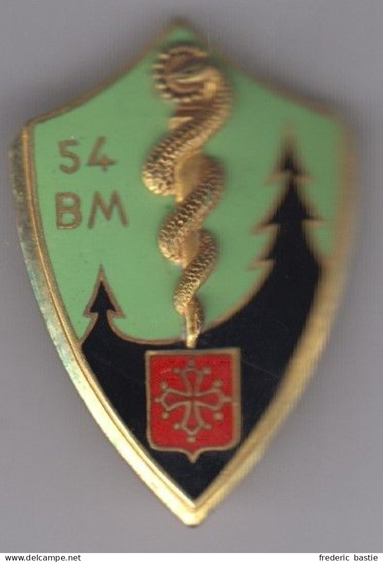 54e Bataillon Médical - Insigne émaillé  Drago Romainville  G. 1076 - Medicina