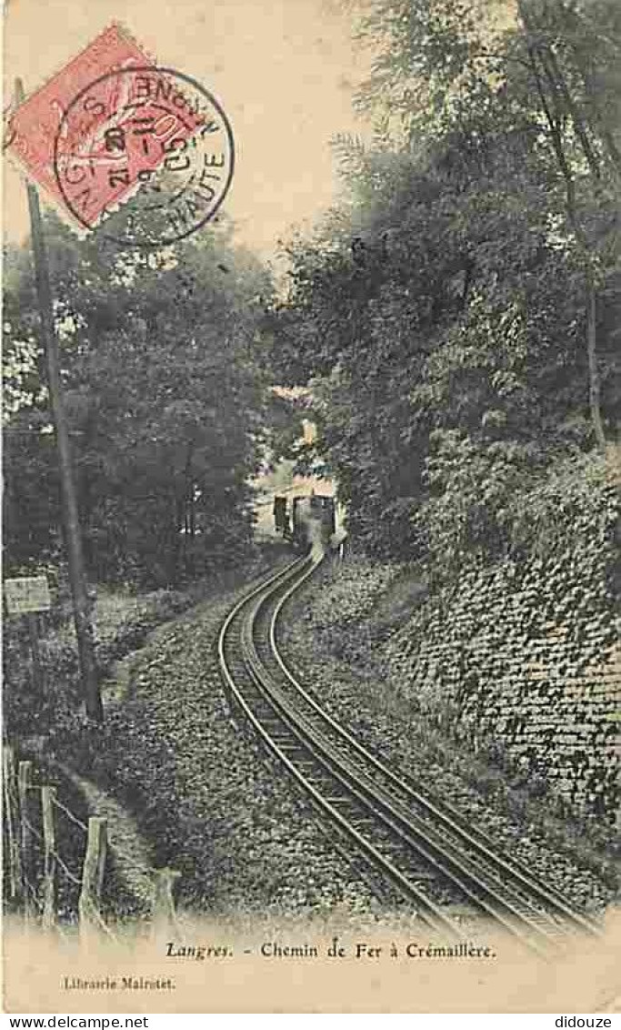 52 - Langres - Le Chemin De Fer à Crémaillère - Train - CPA - Voir Scans Recto-Verso - Langres