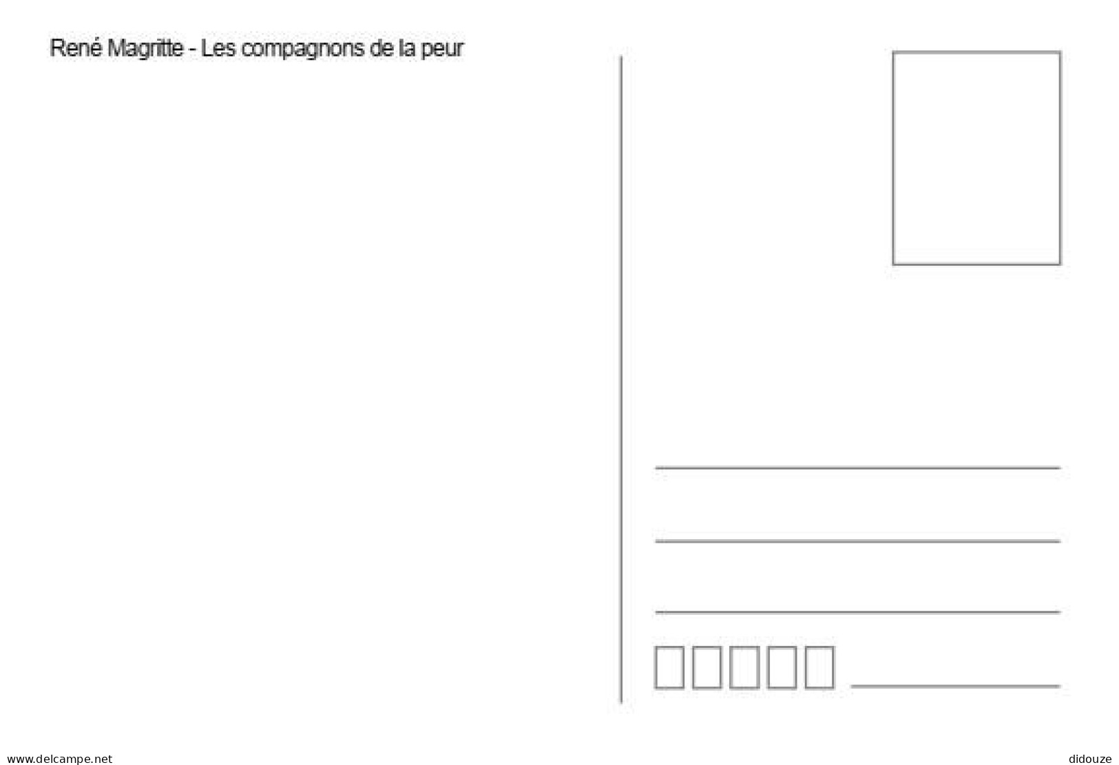 Art - Peinture - René Magritte - Les Compagnons De La Peur - CPM - Carte Neuve - Voir Scans Recto-Verso - Pintura & Cuadros