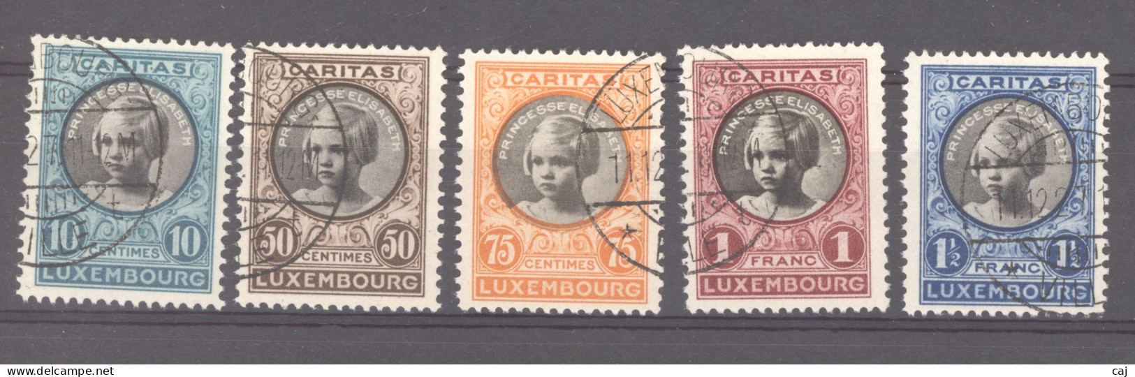 Luxembourg  :  Mi  192-96  (o) - Oblitérés