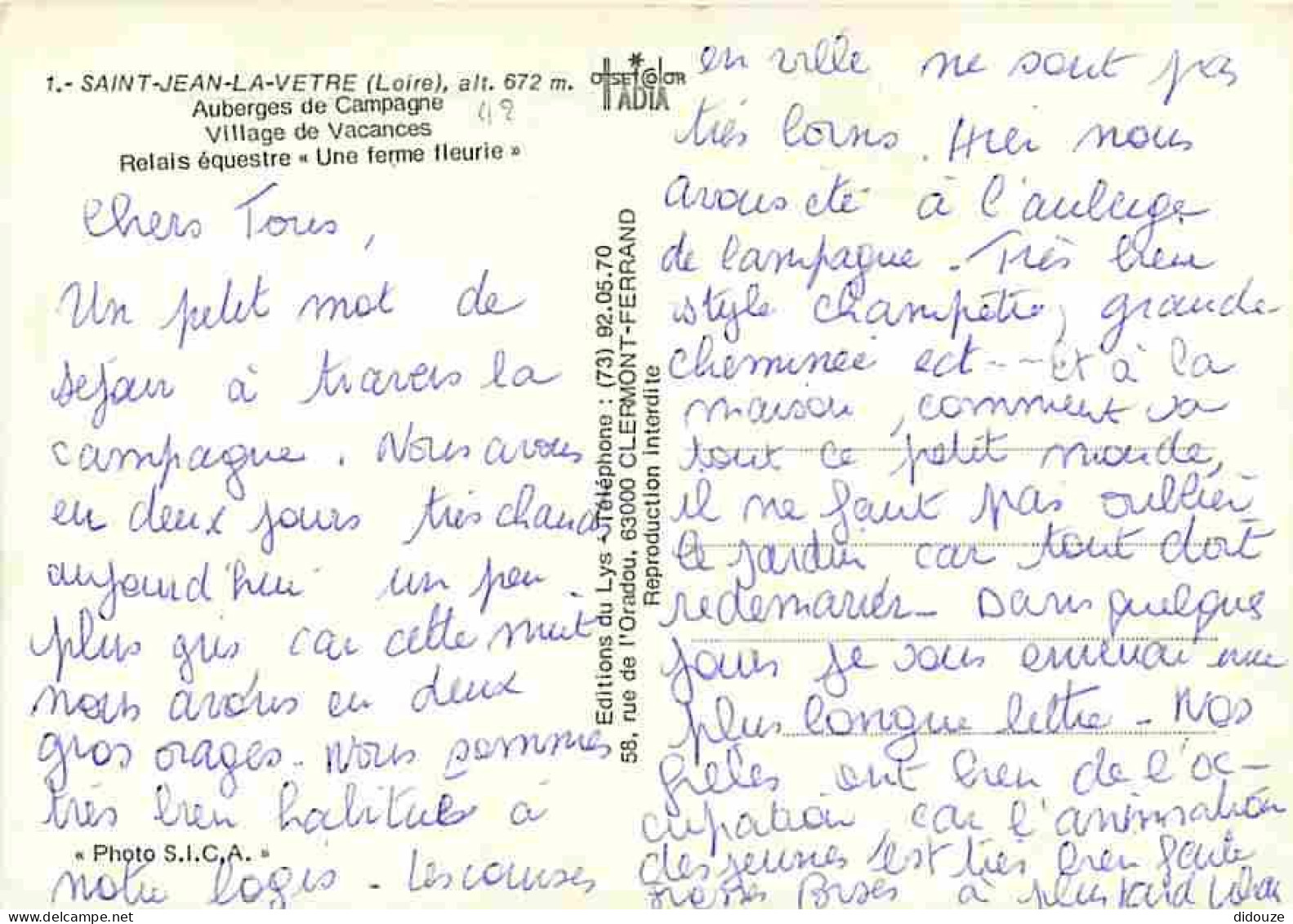 72 - Saint Jean La Vetre - Auberges De Campagne - Village De Vacances - Relais équestre Une Ferme Fleurie - Fleurs - CPM - Autres & Non Classés