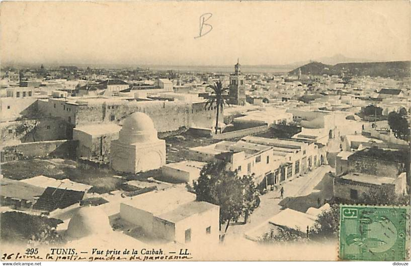 Tunisie - Tunis - Vue Prise De La Casbah - Correspondance - CPA - Voir Scans Recto-Verso - Tunesien