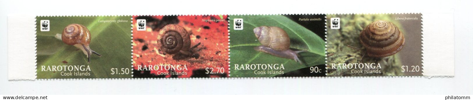 WWF - Rarotongo - Mi.Nr. 43 / 46 - "Schnecken" ** / MNH (aus Dem Jahr 2012) - Unused Stamps