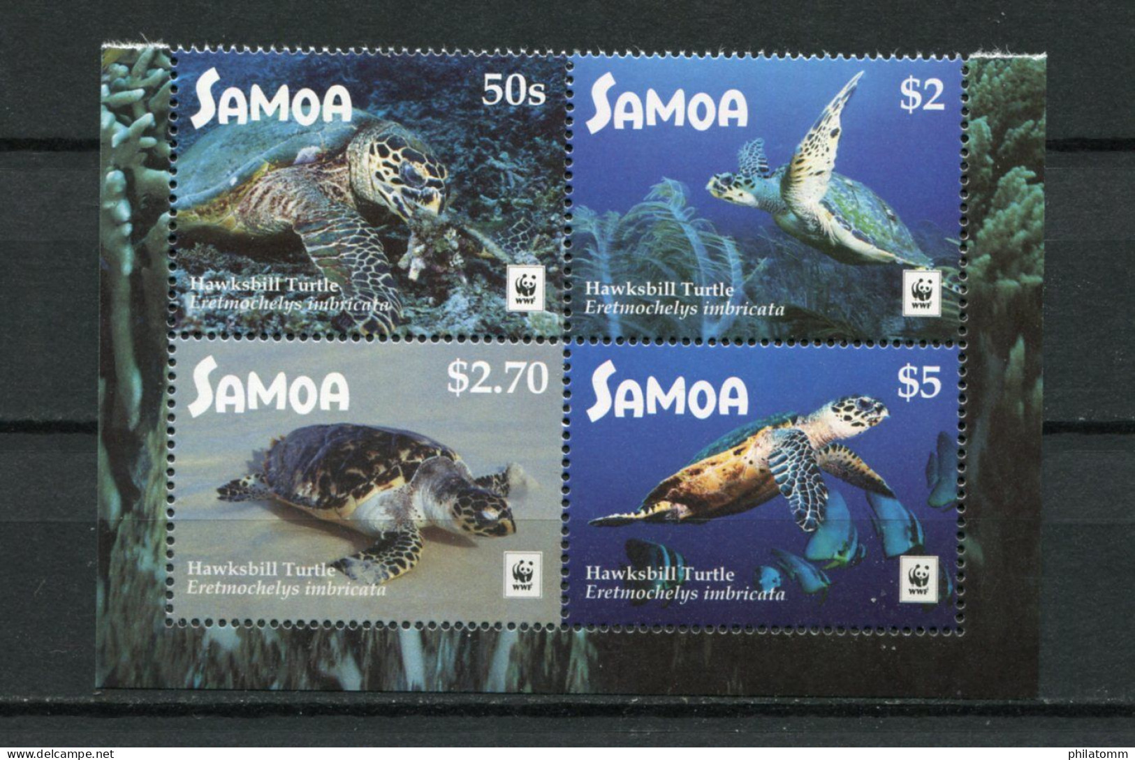 WWF - Samoa - Mi.Nr. 1356 / 1359 - "Karettschildkröte" ** / MNH (aus Dem Jahr 2016) - Nuevos