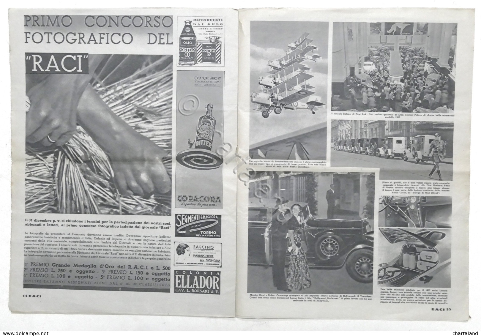 RACI Settimanale Del Motore Dello Sport E Del Turismo - Anni XI - N. 49 - 1936 - Sonstige & Ohne Zuordnung