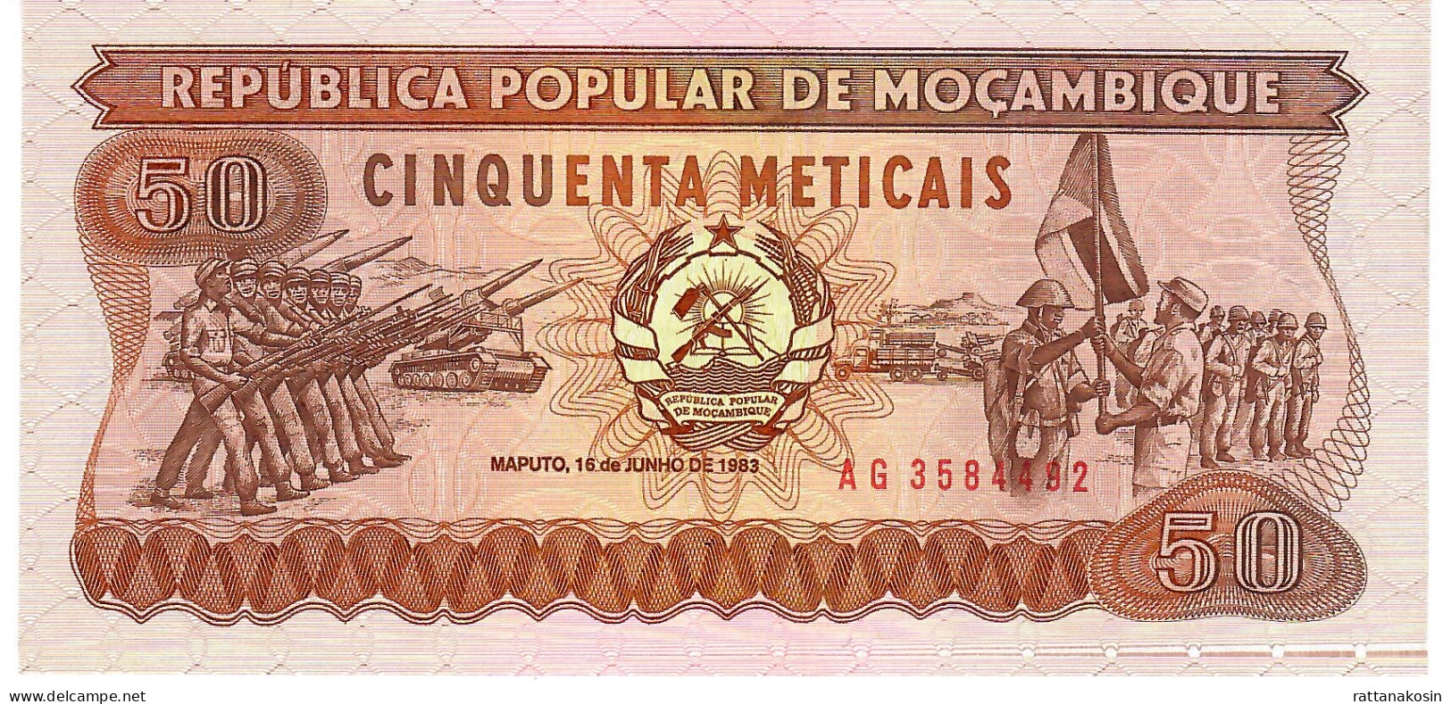 MOZAMBIQUE P129a 50 METICAIS 1983 UNC. - Mozambico