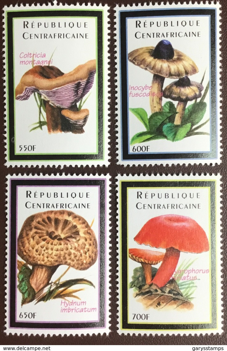 Central African Republic 2001 Fungi Mushrooms MNH - Hongos