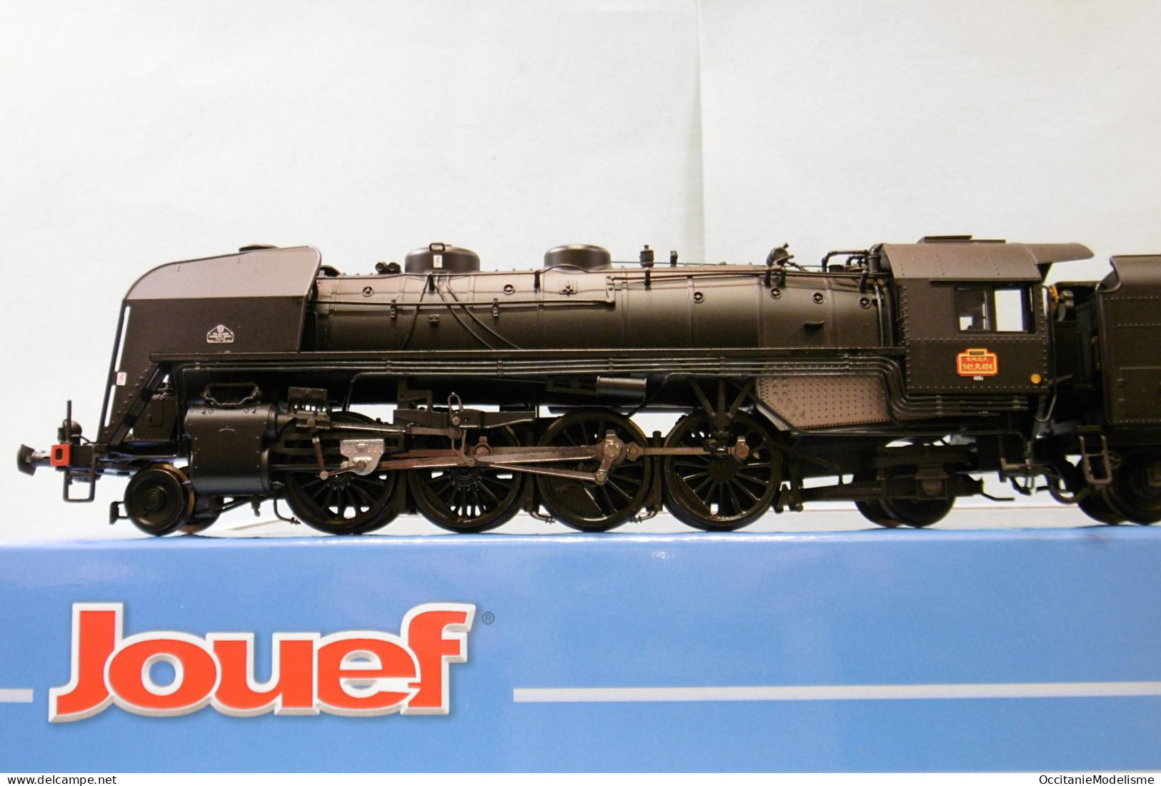 Jouef - Locomotive Vapeur 141 R 484 Charbon Noir Hausbergen DCC Sound ép. III Réf. HJ2431S HO 1/87 - Loks