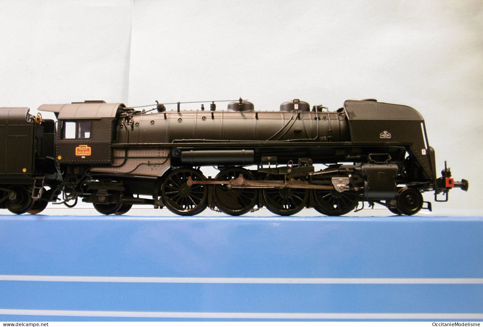 Jouef - Locomotive vapeur 141 R 484 charbon noir Hausbergen DCC Sound ép. III réf. HJ2431S HO 1/87