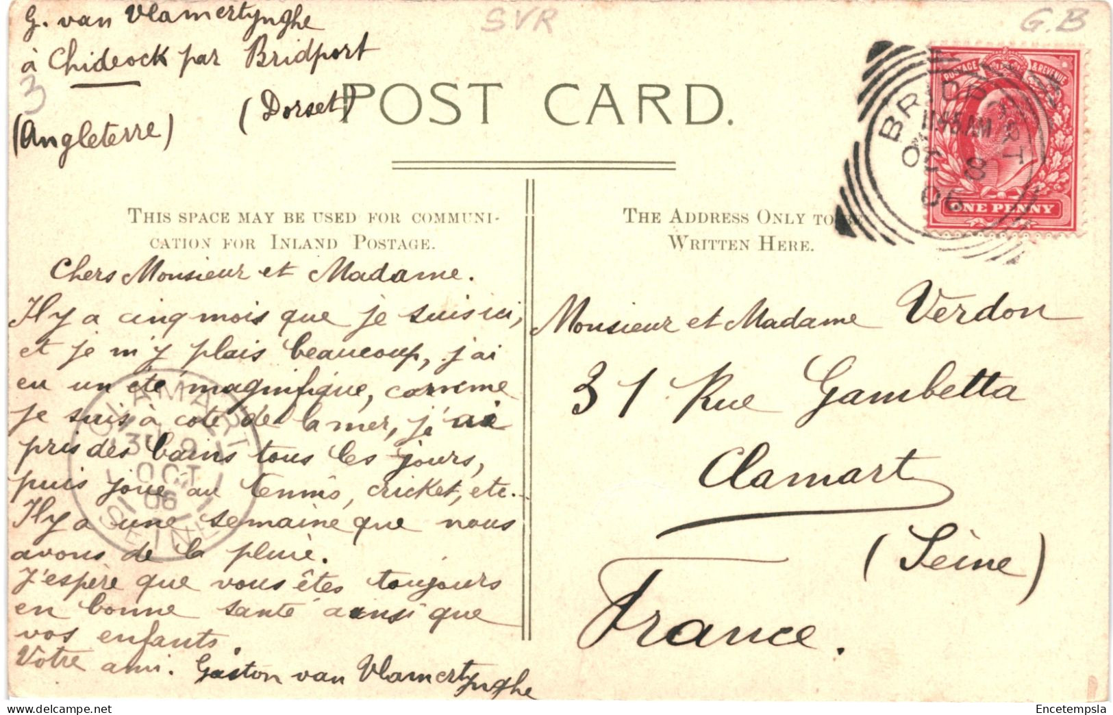CPA Carte Postale Royaume Uni  Chideock 1906 VM79138 - Autres & Non Classés