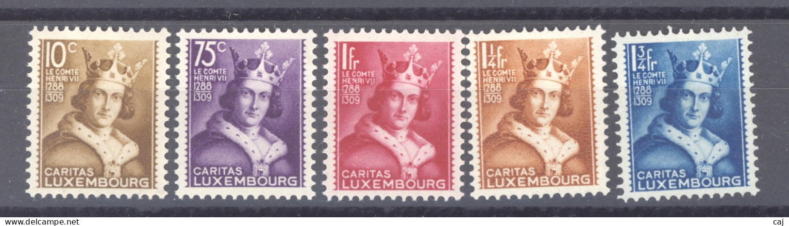 Luxembourg  :  Mi  252-56  * - Unused Stamps