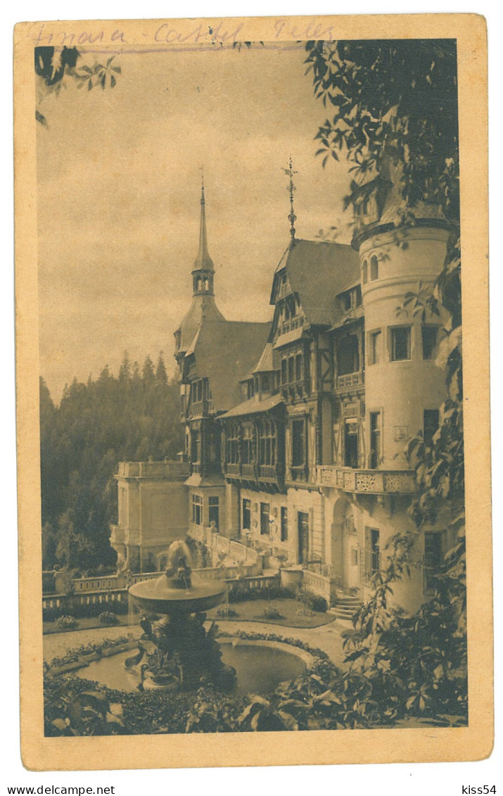 RO 39 - 18193 SINAIA, Prahova, Peles Castle, Romania - Old Postcard - Used - 1916 - Rumänien
