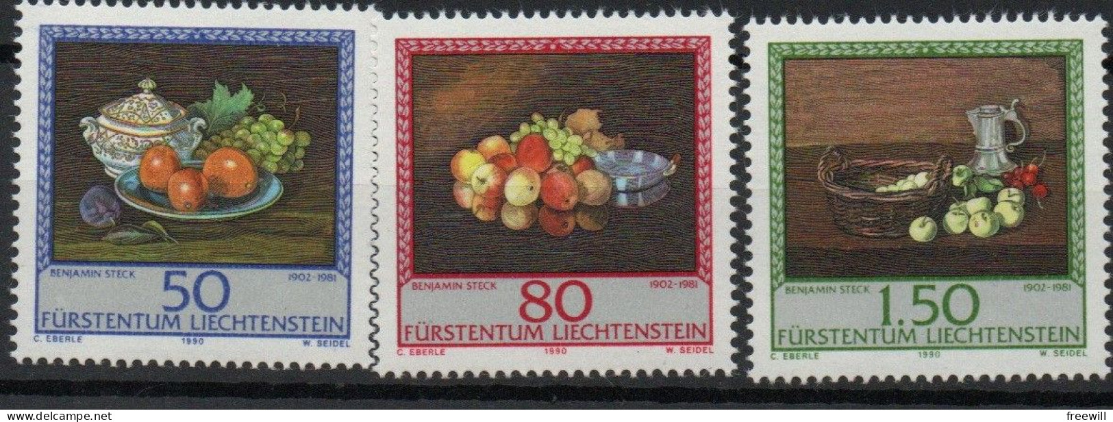 Liechtenstein  1990 Tableaux Paintings MNH - Unused Stamps