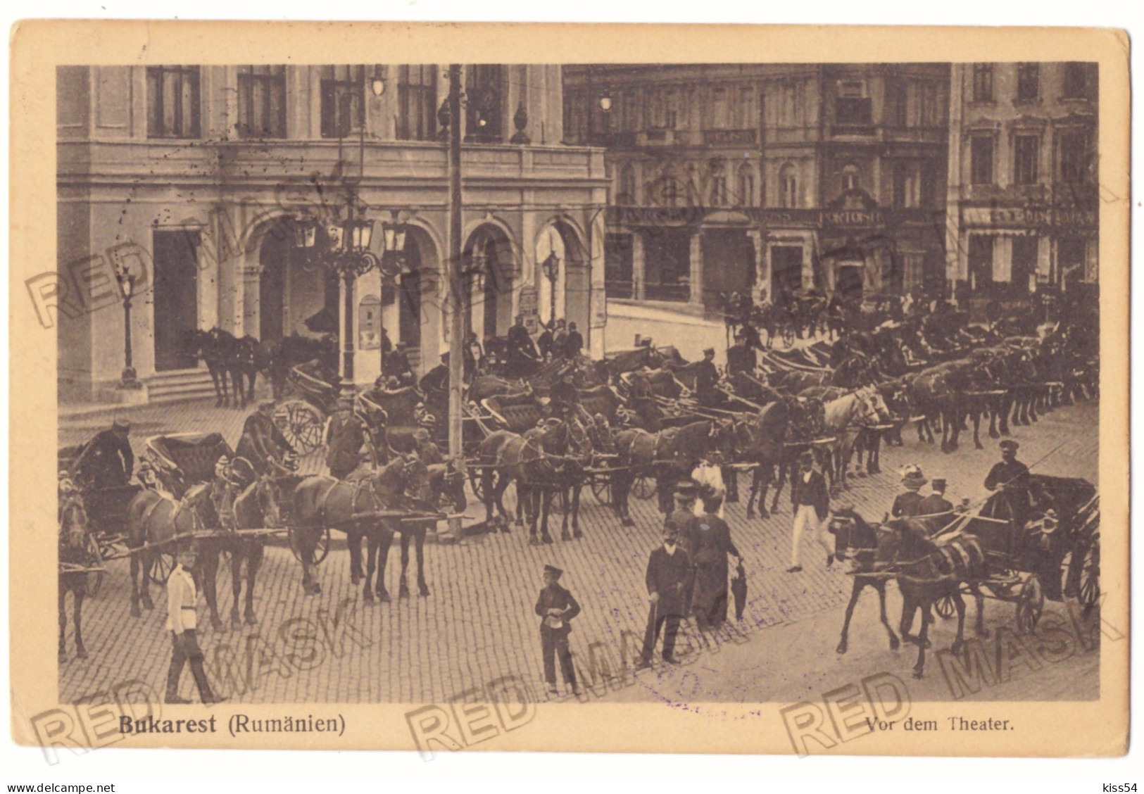 RO 39 - 24134 BUCURESTI, Teatre Market, Romania - Old Postcard, CENSOR - Used - 1917 - Rumänien