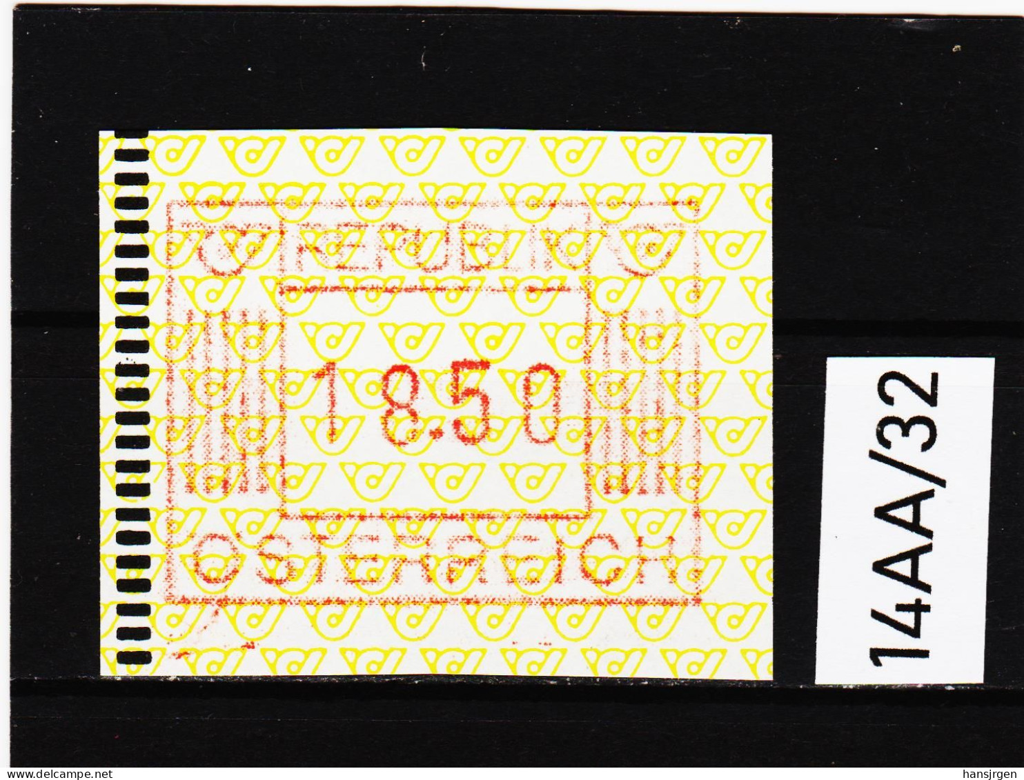 14AA/32  ÖSTERREICH 1983 AUTOMATENMARKEN 1. AUSGABE  18,50 SCHILLING   ** Postfrisch - Machine Labels [ATM]