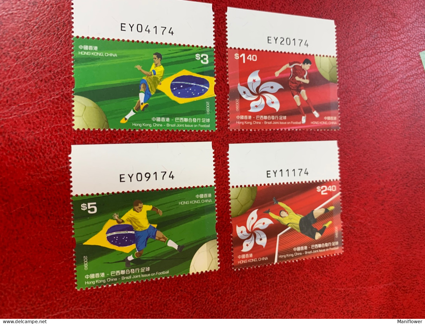 Hong Kong Stamp 2009  MNH With Nos.,joint Issued Brazil Football 2009 - Cartas & Documentos