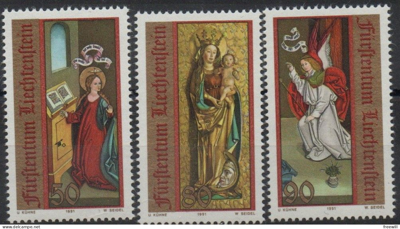 Liechtenstein 1991 Tableaux  Paintings MNH - Unused Stamps