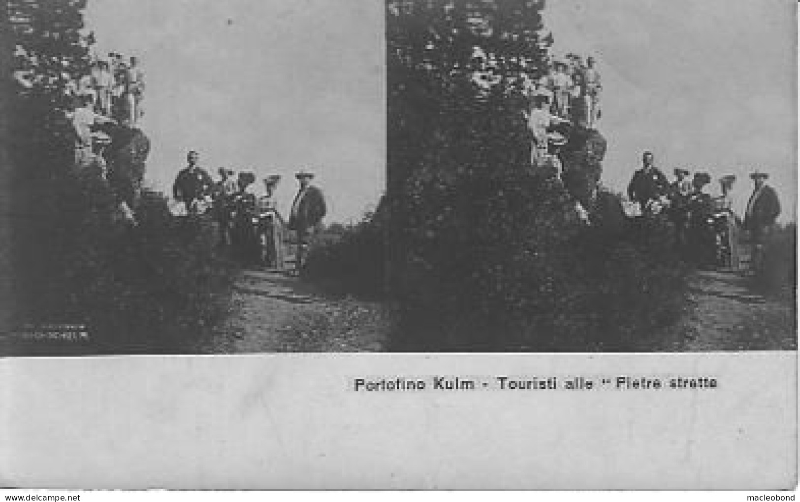 Portofino Kulm, Ruta (Genova) - Touristi Alle “pietre Strette” - Carrtolina Stereo Per Visore - Genova (Genoa)