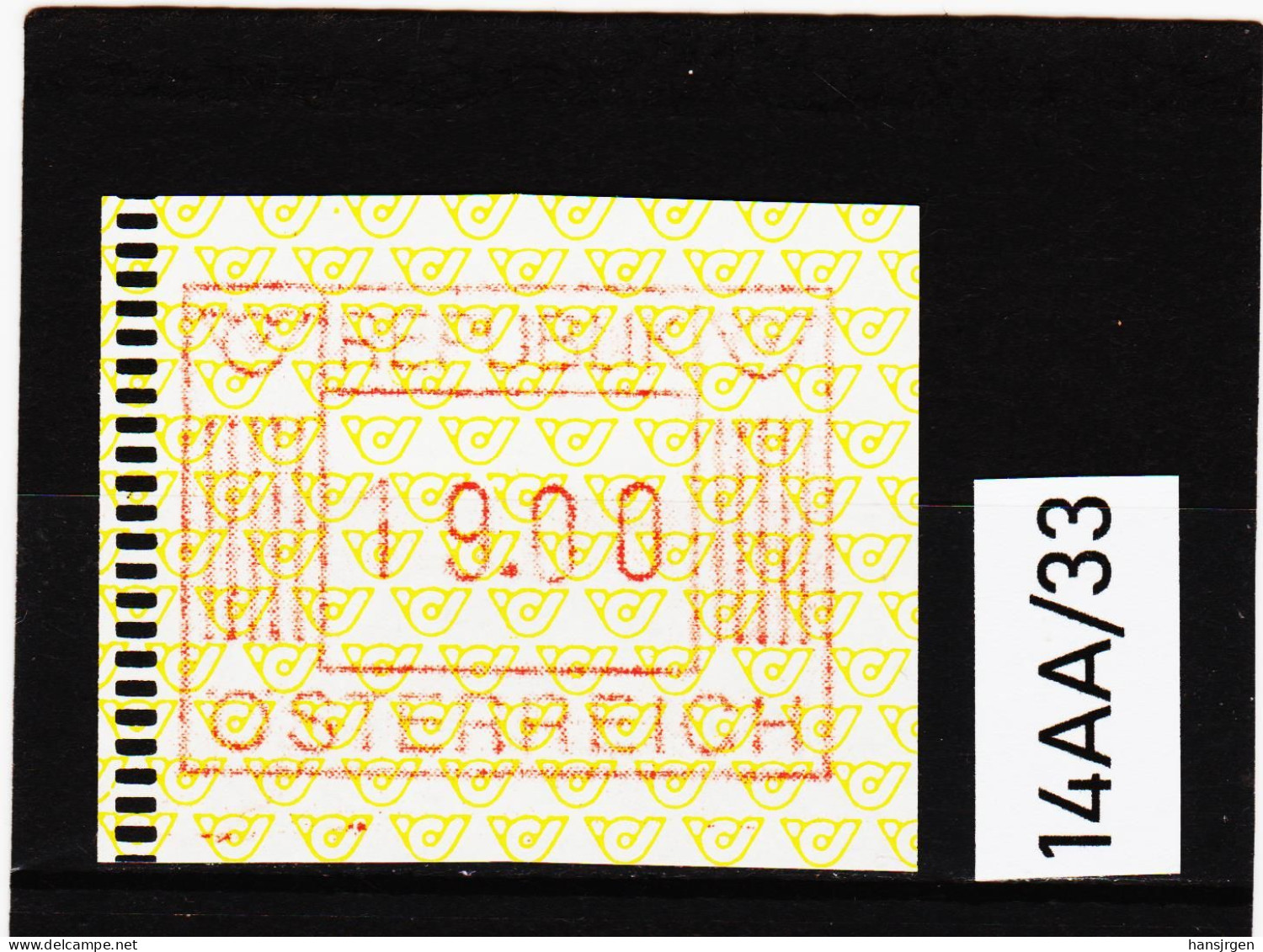 14AA/33  ÖSTERREICH 1983 AUTOMATENMARKEN 1. AUSGABE  19,00 SCHILLING   ** Postfrisch - Automaatzegels [ATM]