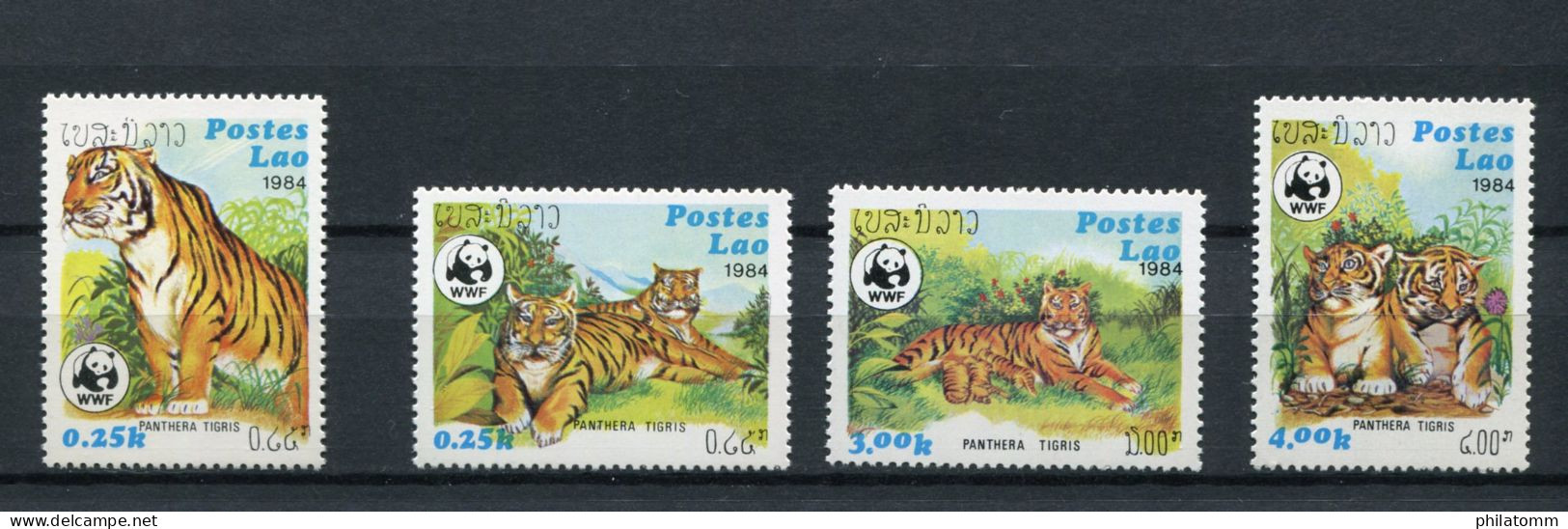 WWF - Laos - Mi.Nr. 706 / 709 - "Tiger" ** / MNH (aus Dem Jahr 1984) - Ungebraucht