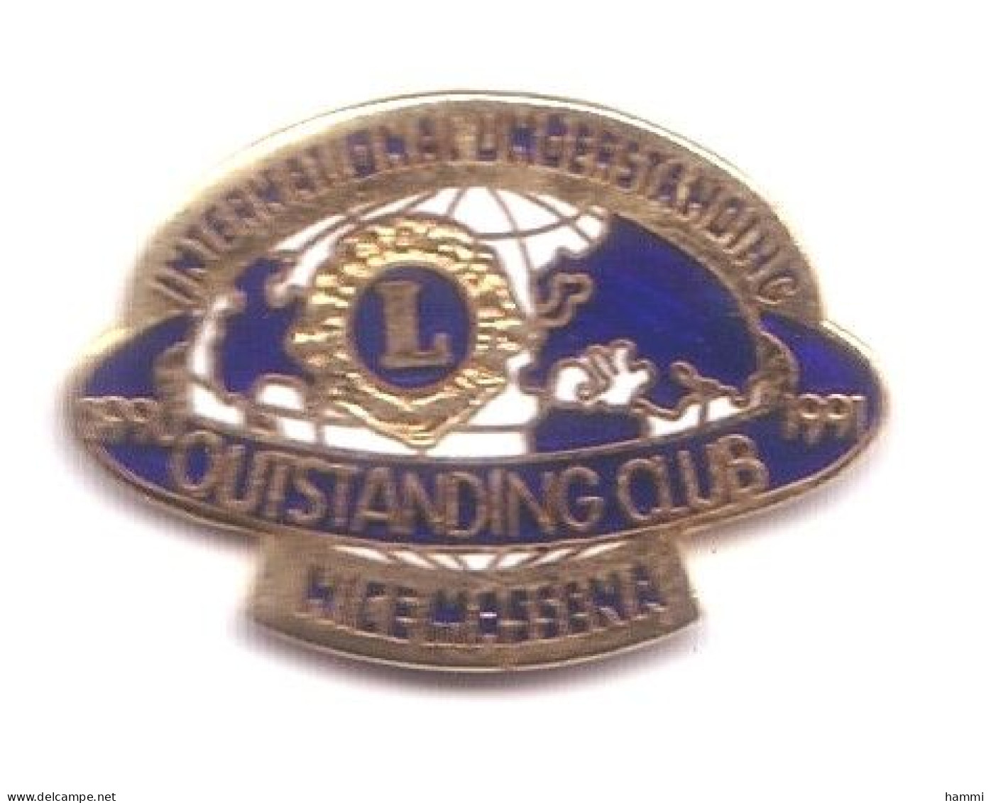 DD176 Pin's Lion's Lions Club Nice Massena OUTSTANDING CLUB Qualité EGF Achat Immédiat - Associations