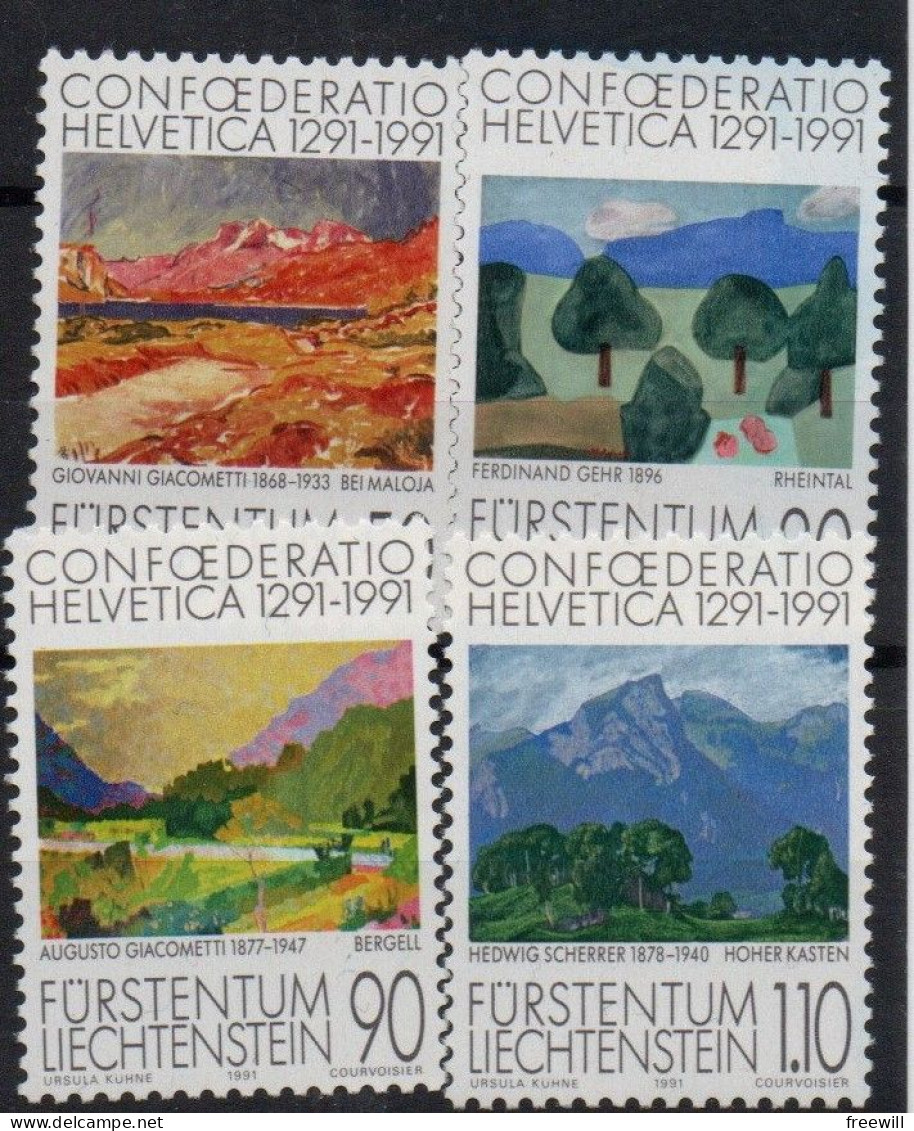 Liechtenstein 1991 Confédération Helvetica MNH - Unused Stamps