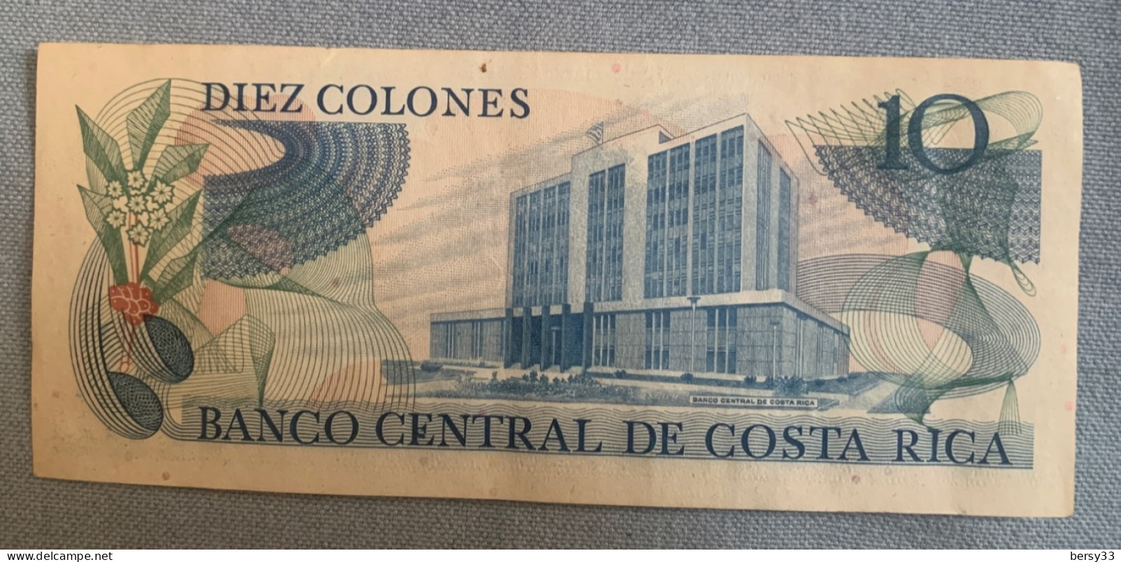 COSTA RICA Billet 10 Colónes Diez - 12-3-1981 - Costa Rica