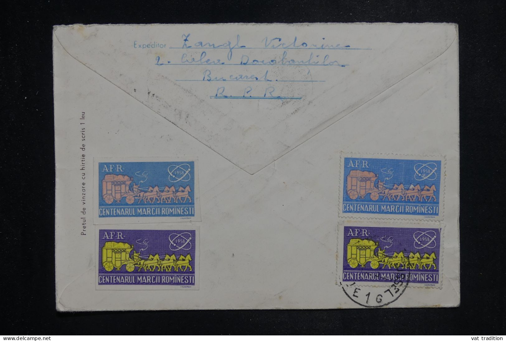 ROUMANIE - Enveloppe De L'Exposition Philatélique De Bucarest Pour La Belgique En 1958 - L 151039 - Brieven En Documenten