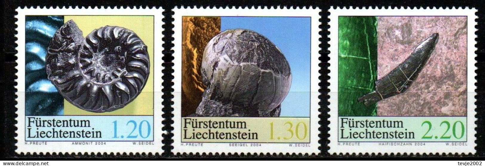 Liechtenstein 2004 - Mi.Nr. 1365 - 1367 - Postfrisch MNH - Fossilien - Fossilien