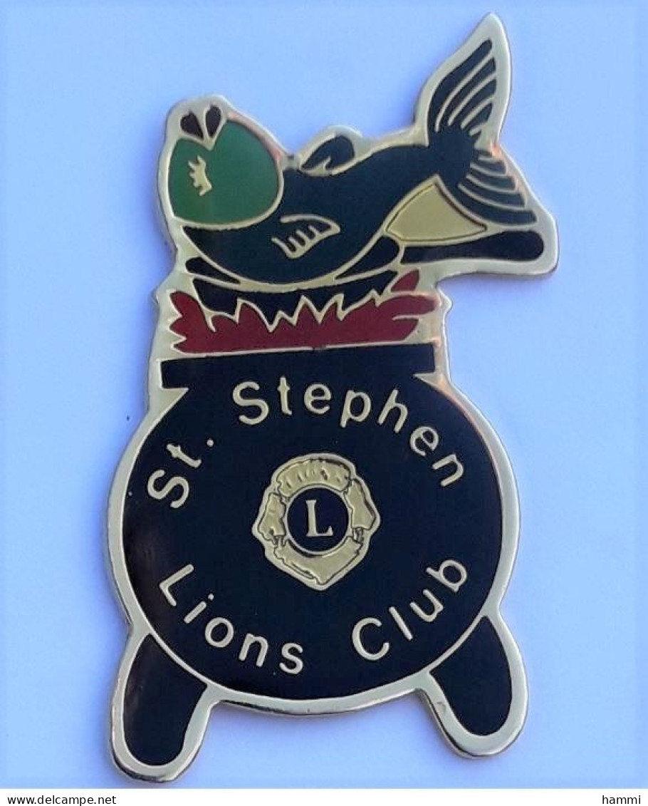 AB367 Pin's Lion's  Lions Club Saint ST Stephen Poisson Pêche Minnesota Usa Achat Immédiat Immédiat - Administration