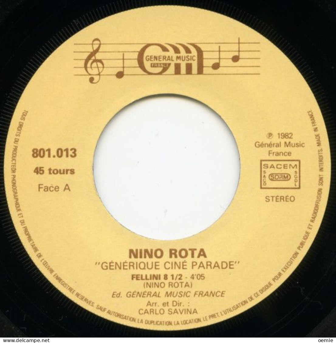MUSIQUE DE NINO ROTA  GENERIQUE  CINE PARADE - Soundtracks, Film Music