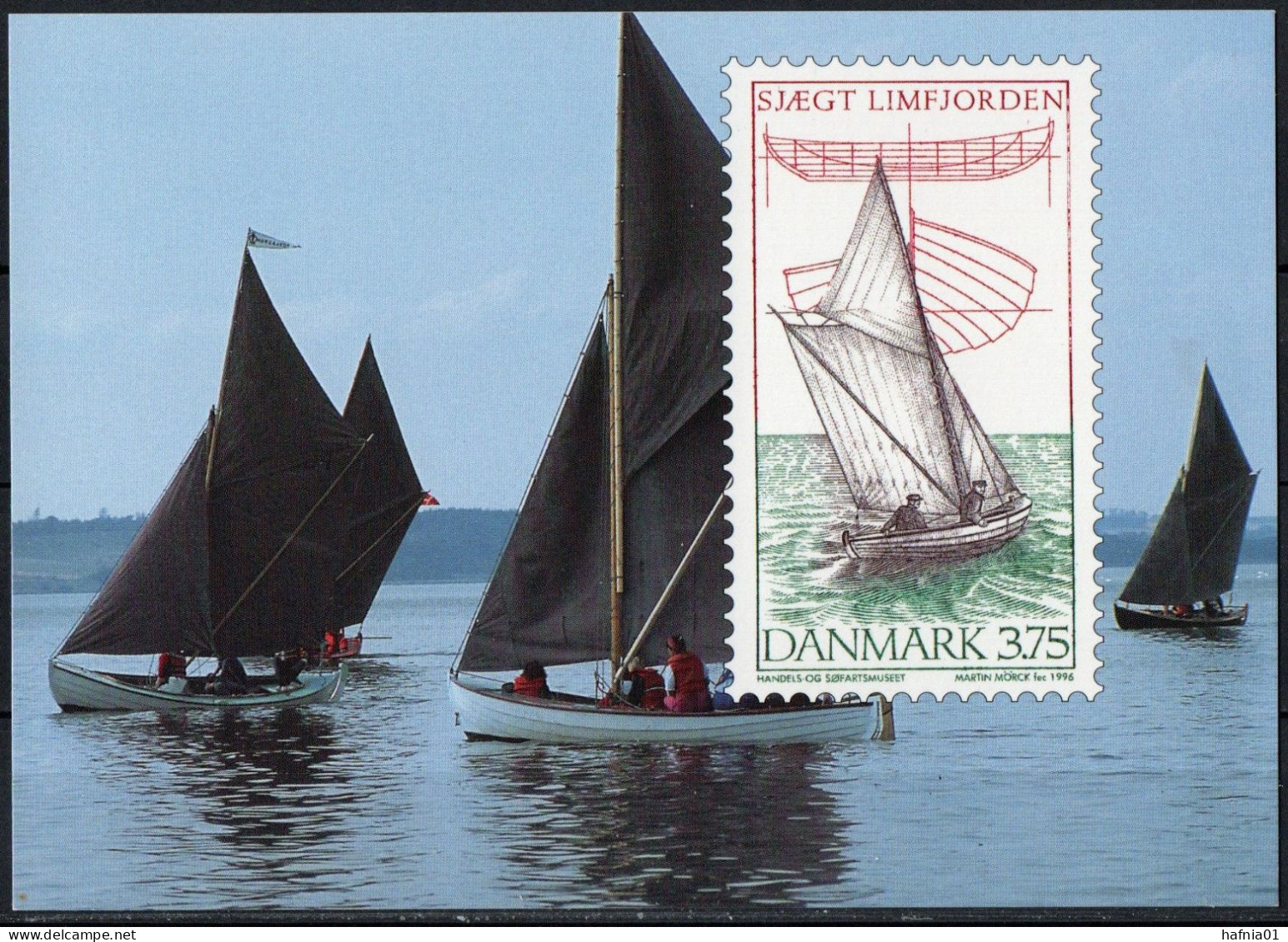 Martin Mörck. Denmark 1996. Danish Wooden Dinghies. Michel 1128 Prestamped Card. Signed. - Other & Unclassified
