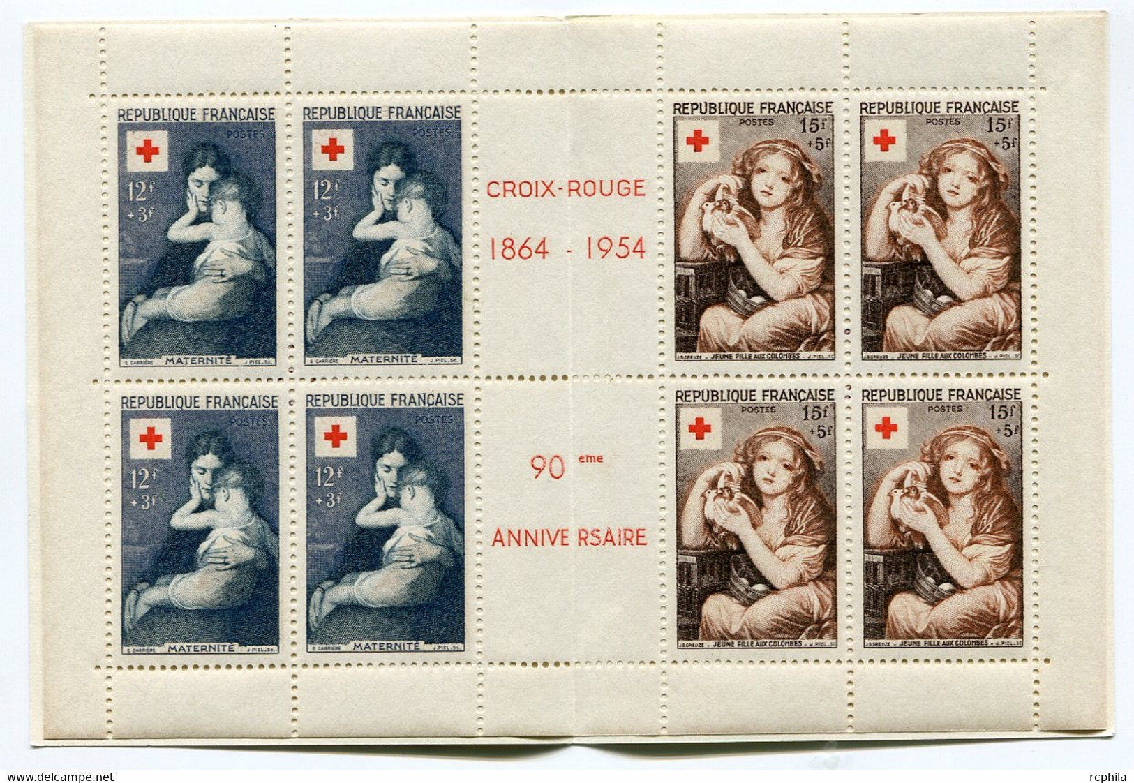 RC 21253 FRANCE COTE 180€ N° 2003 CARNET CROIX ROUGE DE 1954 NEUF ** MNH TB - Red Cross