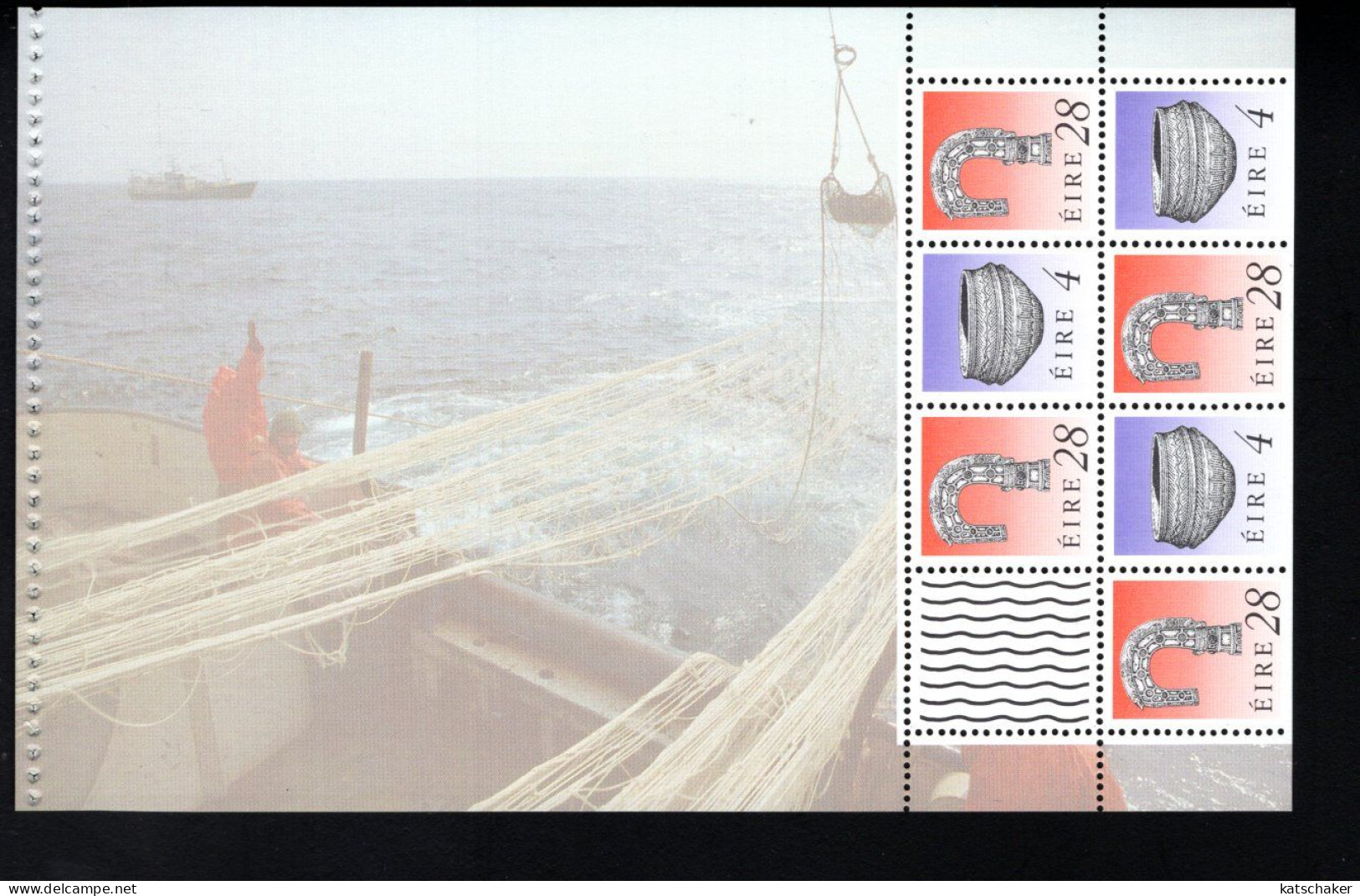 1996384880 1991 SCOTT 779A (XX) POSTFRIS MINT NEVER HINGED   - ART TREASURES OF IRELAND - BOOKLET PANE - Unused Stamps