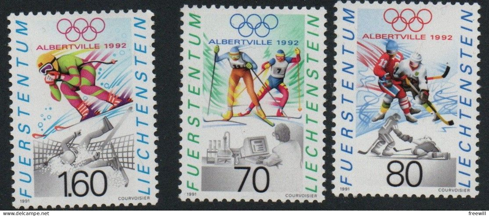 Liechtenstein 1992 Olympic Games Albertville MNH - Unused Stamps