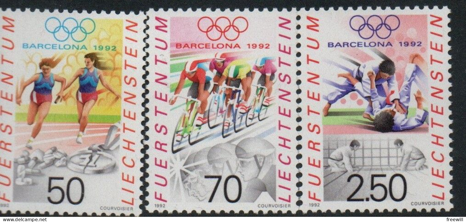 Liechtenstein 1992 Olympic Games Barcelona  MNH - Unused Stamps