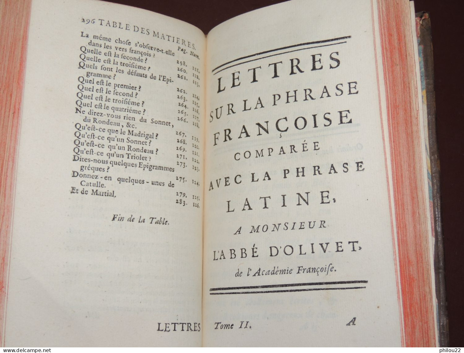 Abbé Ch. BATTEUX - Cours de belles-lettres distribué par exercices - 3 vol. 1747