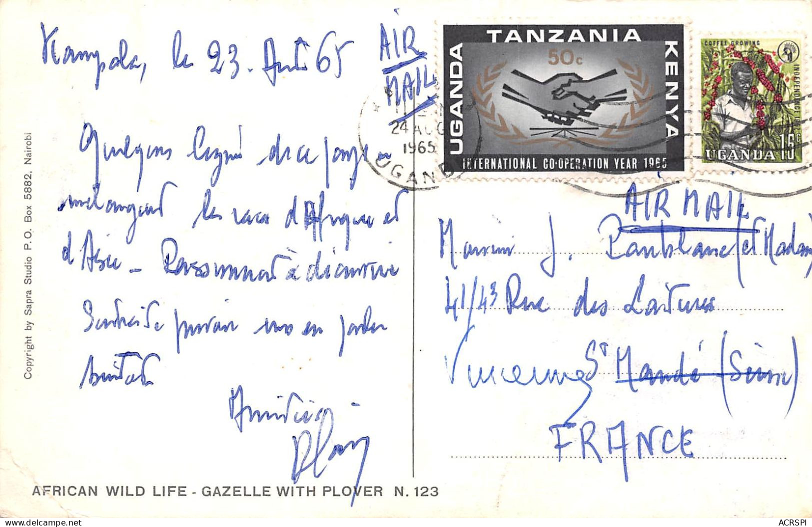 TANZANIA Tanzanie  Gazelle With Plover 34 (scan Recto Verso)ME2646BIS - Tanzanie