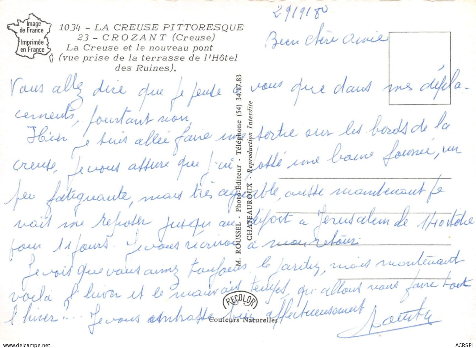 CROZANT  La Creuse Et Le Nouveau Pont  12 (scan Recto Verso)ME2650BIS - Crozant