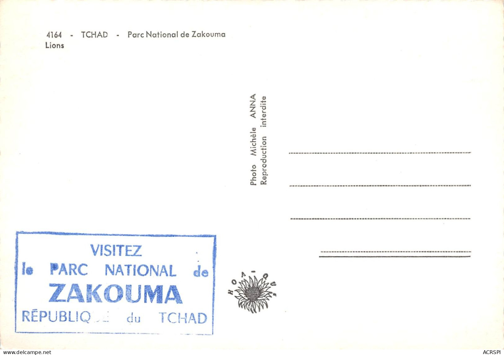 TCHAD  LIONNE Et LIONS DANS LE PARC DE Zakouma 16 (scan Recto Verso)ME2646VIC - Tchad