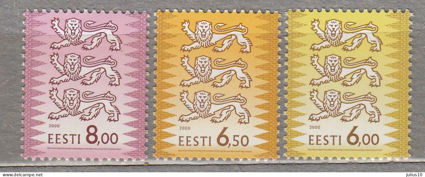 ESTONIA 2000 State Arms MNH(**) Mi 381-383 # Est341 - Estonie