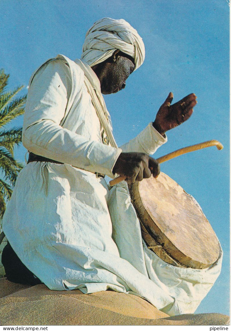 Algeria Postcard Sent To Sweden 31-7-1972 (The Fascinating South T'bal Folklore - Mannen